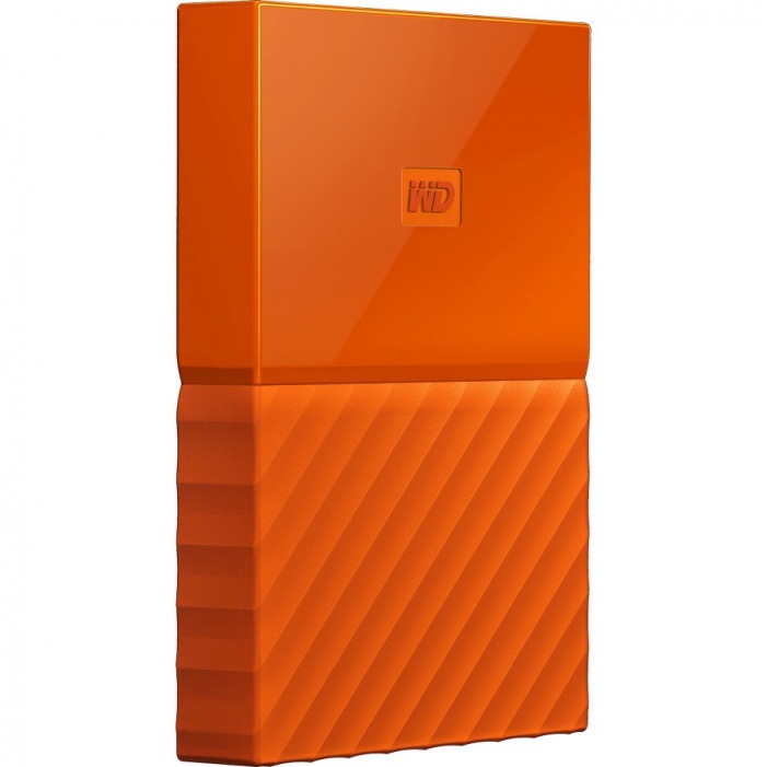 фото Портативный внешний жесткий диск WD HDD 2 TB My Passport Slim , 2.5", USB 3.0, оранжевый