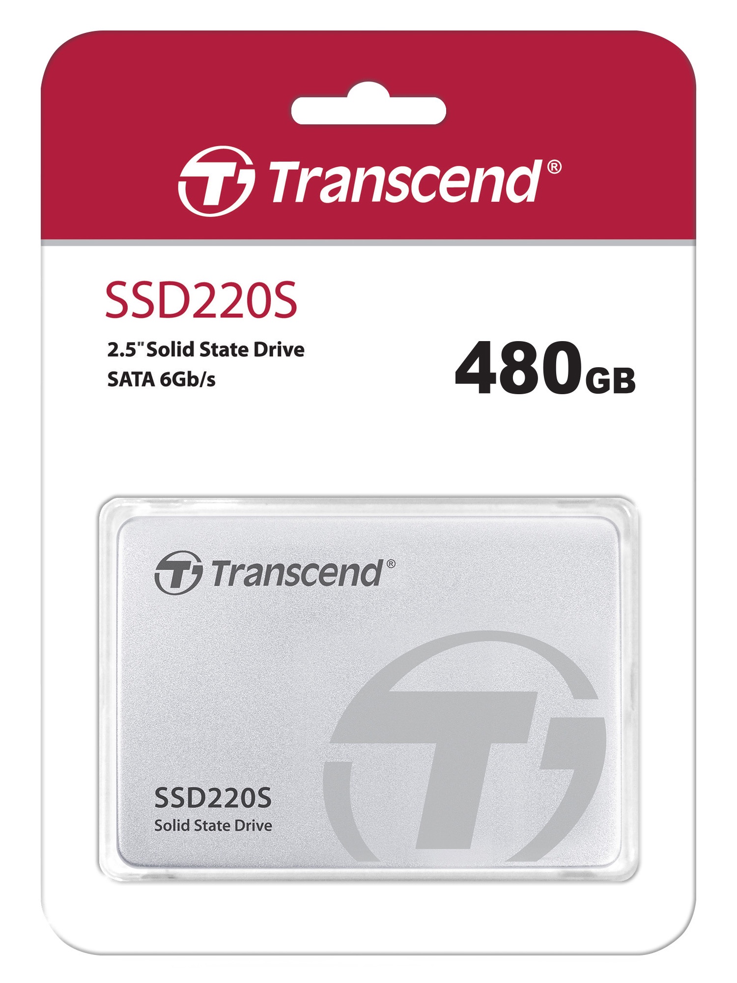 фото SSD диск Transcend SSD 480GB 220S, SATA-III, R/W - 450/550 MB/s, 2.5", SM2256, TLC, серебристый