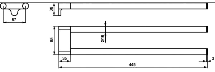 фото Держатель для полотенец Ideal Standard Полотенцедержатель, Металл