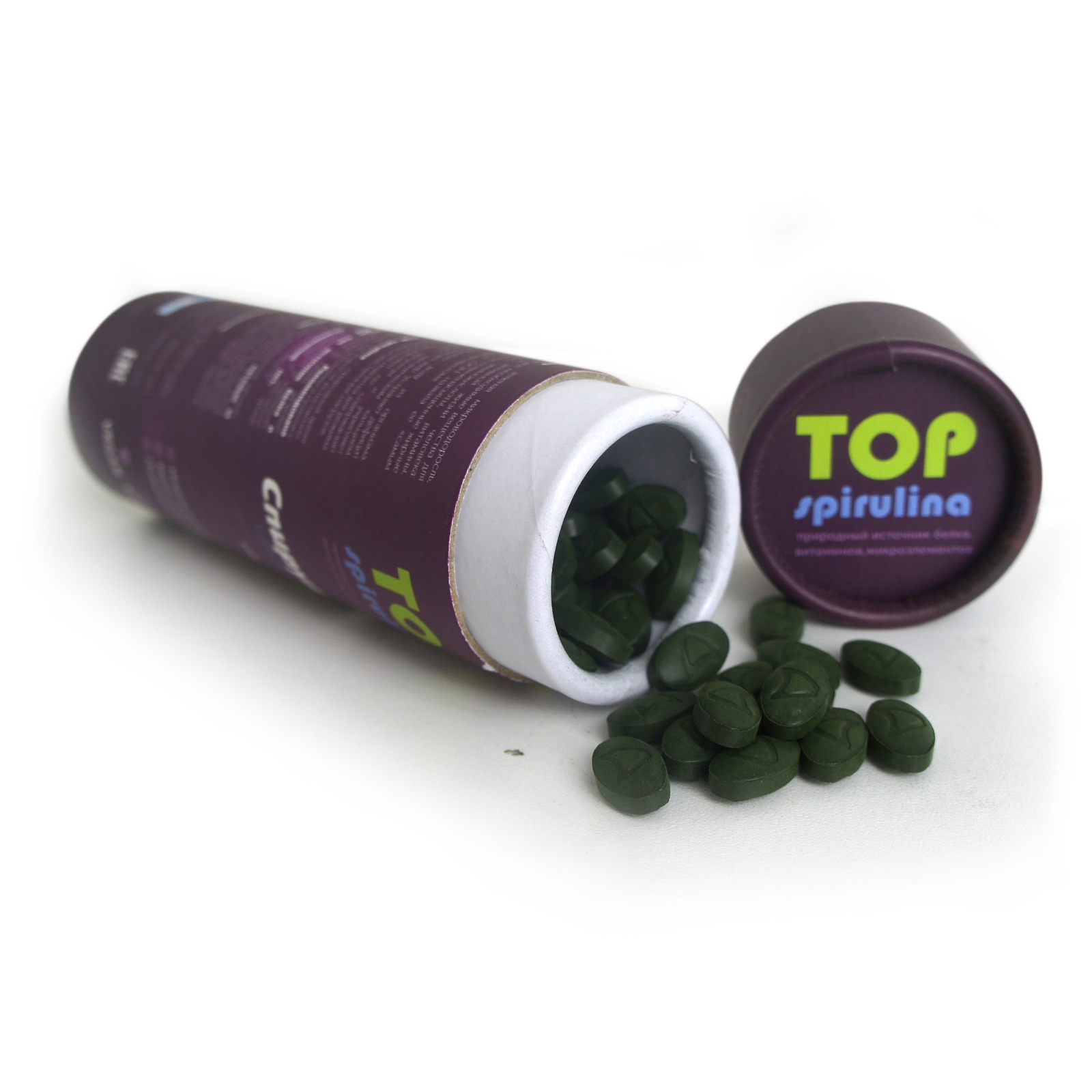 Спирулина органик ,TOP Spirulina, 50 гр таблетки в тубусе