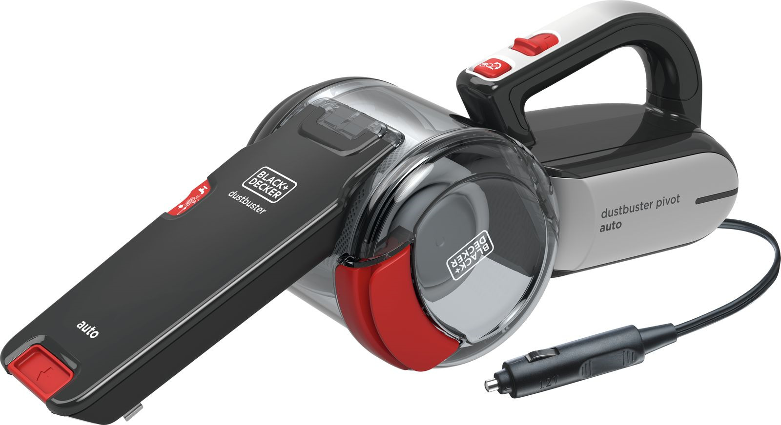 фото Пылесос автомобильный Black & Decker Dustbuster Pivot, красный Black+decker