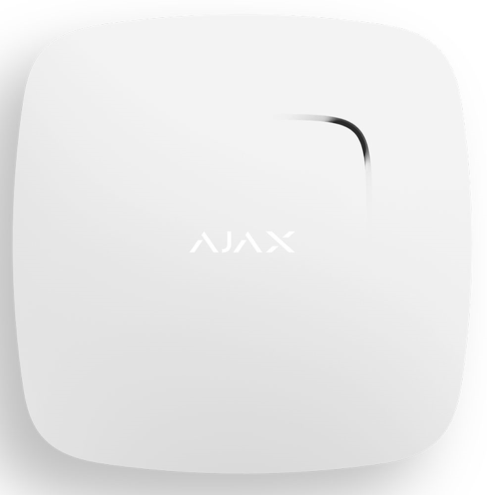 Ajax FireProtect Plus, White датчик дыма с температурным сенсором и сенсором угарного газа