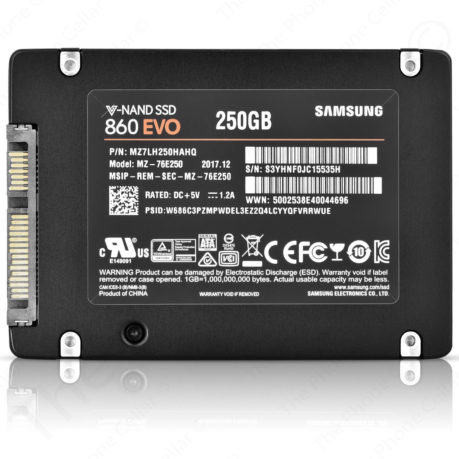 фото SSD диск Samsung диск SSD 250GB 860 Evo, SATA-III, R/W - 540/520 MB/s, 2.5", MJX, V-NAND 3bit MLC, черный