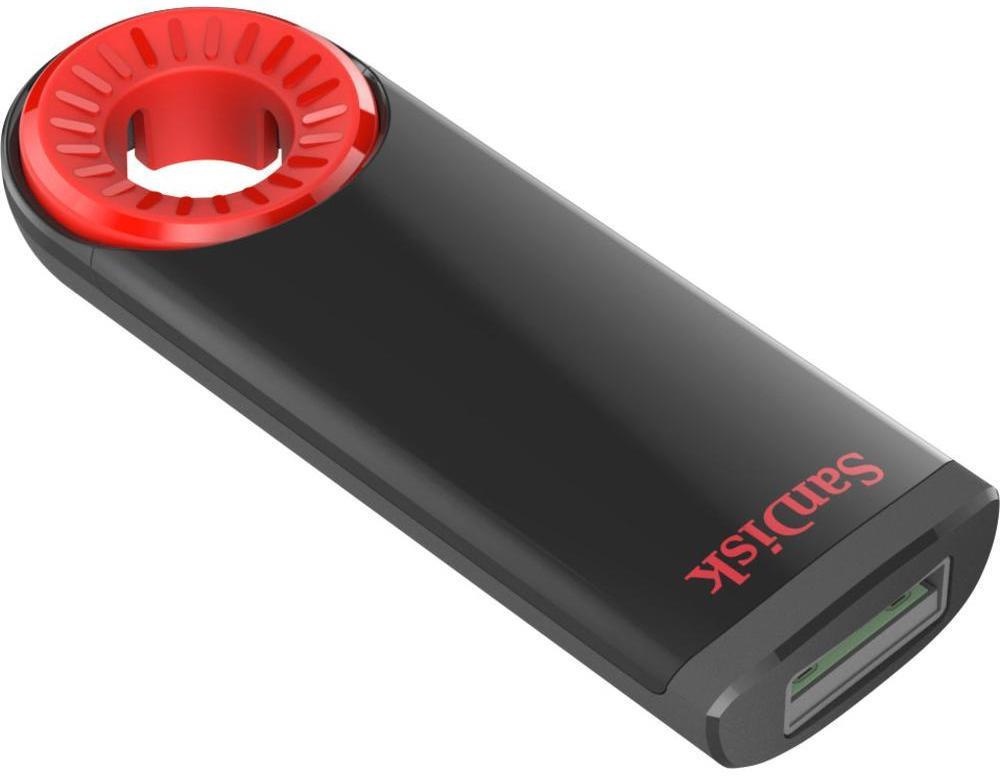 фото USB Флеш-накопитель SanDisk USB 64GB Cruzer Dial, черный, красный