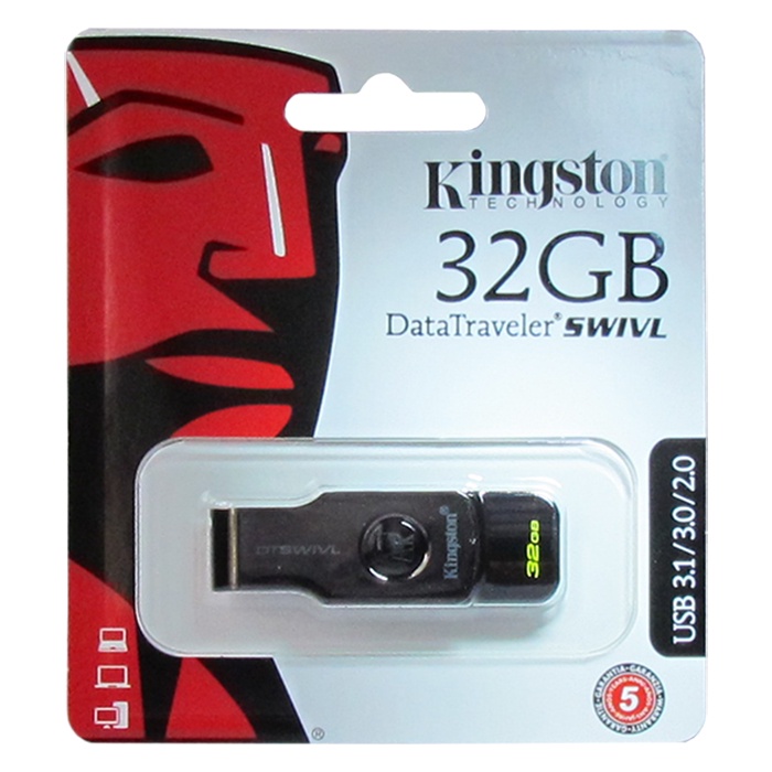 фото USB Флеш-накопитель Kingston Swivl USB 3.1 32GB, черный