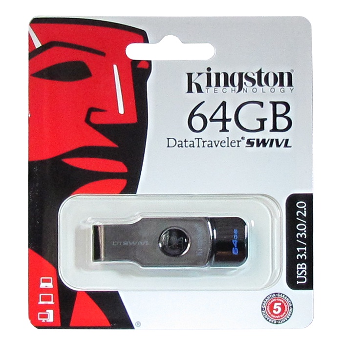 фото USB Флеш-накопитель Kingston Swivl USB 3.1 64GB, черный