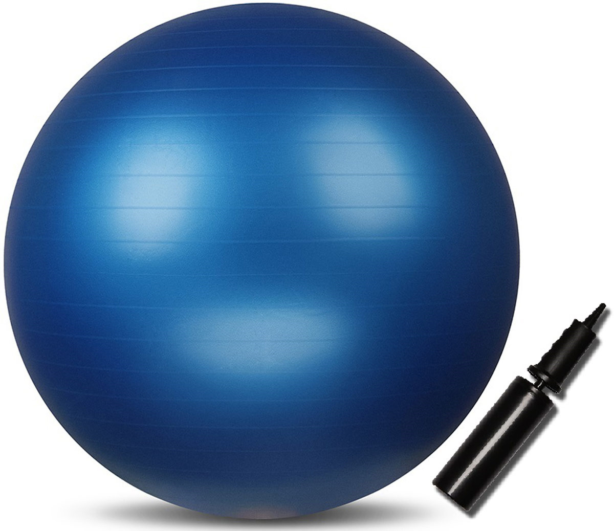 Мяч гимнастический Indigo, синий, диаметр 85 см, с насосом