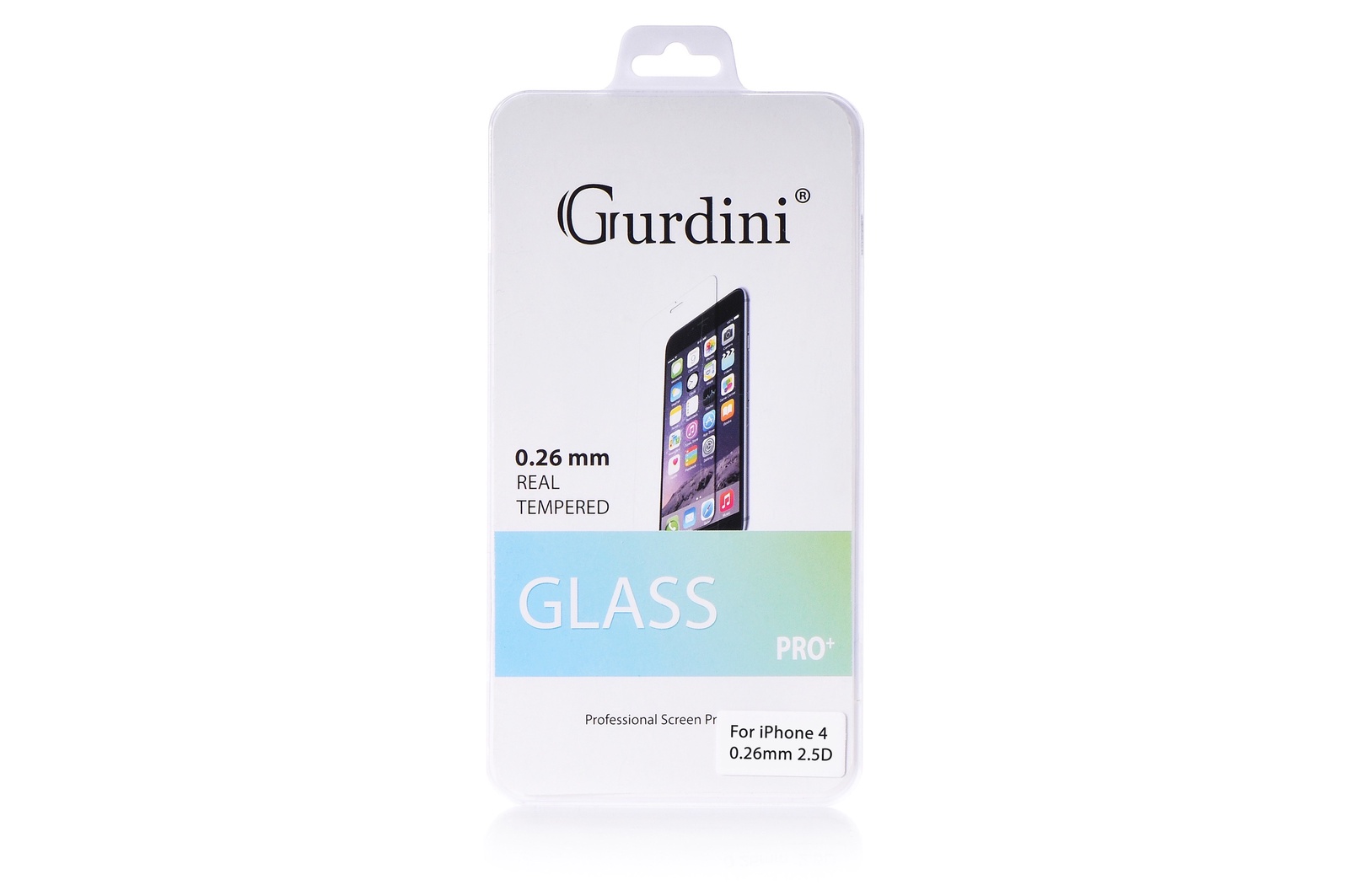 фото Защитное стекло Gurdini Class 0.26 mm для Apple iPhone 4/4S, прозрачный