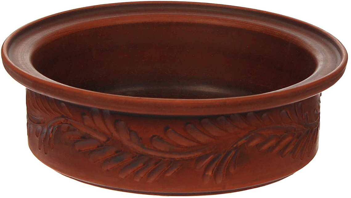 фото Набор колбасниц Керамика ручной работы "Резной узор", 1419829, коричневый