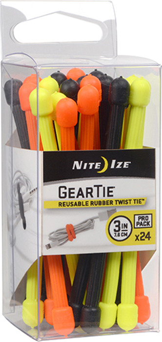 фото Гибкие стяжки NiteIze Gear Tie ProPack 3", GTPP3-A1-R8, разноцветный, 24 шт