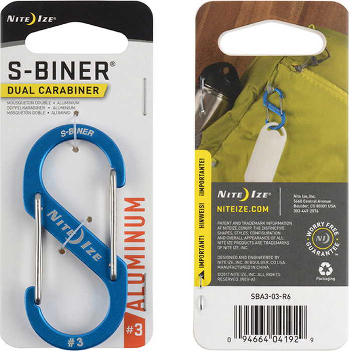 фото Карабин NiteIze S-Biner Carabiner, SBA3-03-R6, размер 3, синий