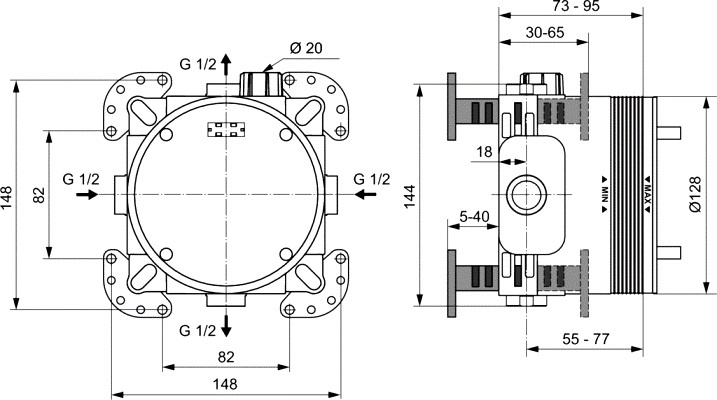 фото Коллекторная группа Ideal Standard Скрытая часть