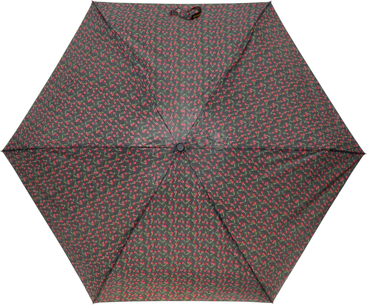 Зонт складной женский Kawaii Factory Вишня, цвет: черный. KW041-000053