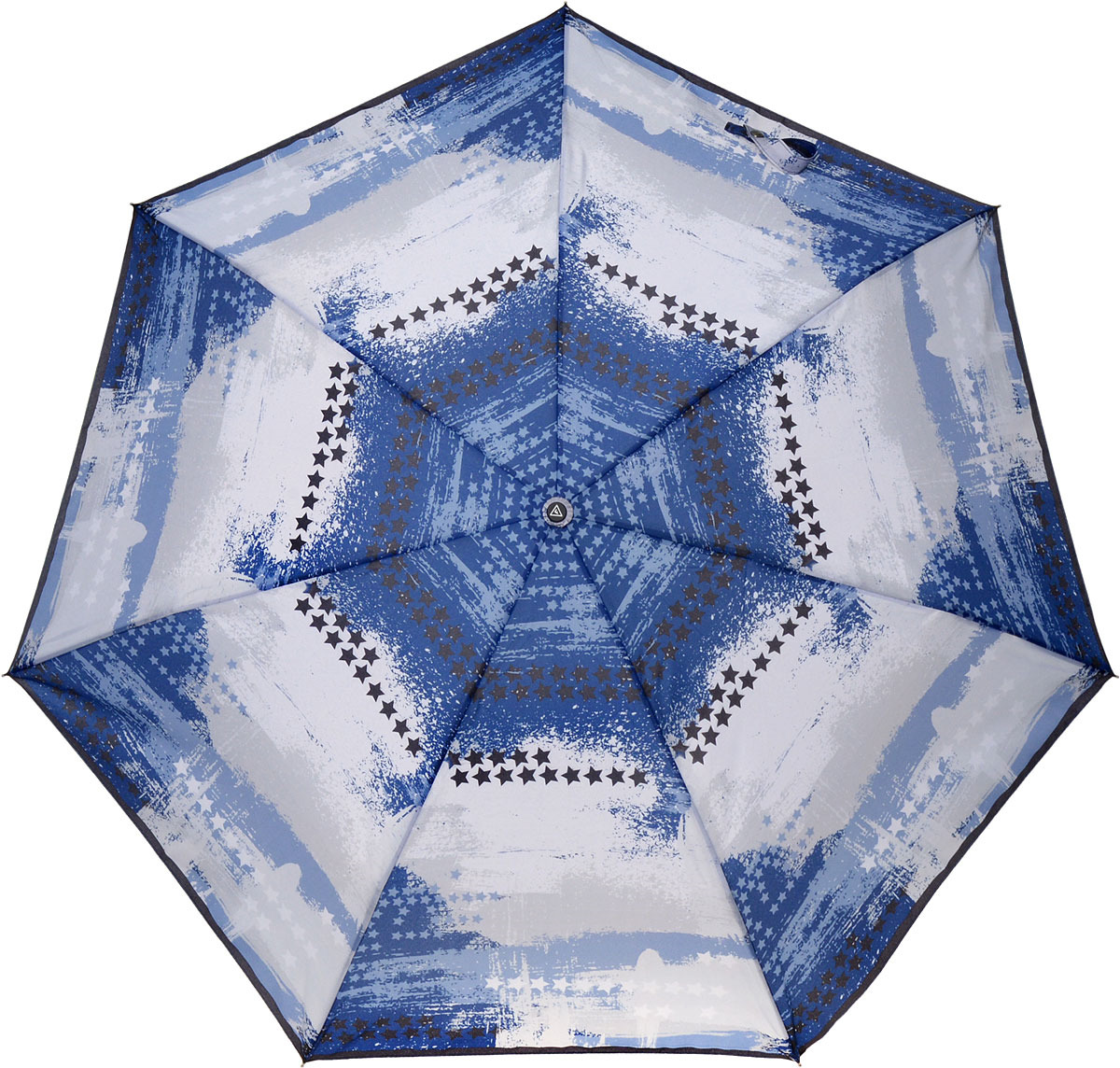 Зонт женский Fabretti, автомат, 3 сложения, цвет: голубой. P-18106-9