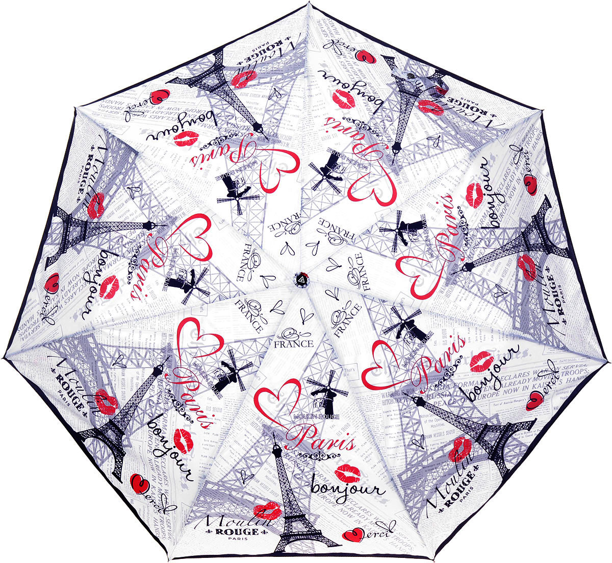 Зонт женский Fabretti, автомат, 3 сложения, цвет: серый. P-18107-9