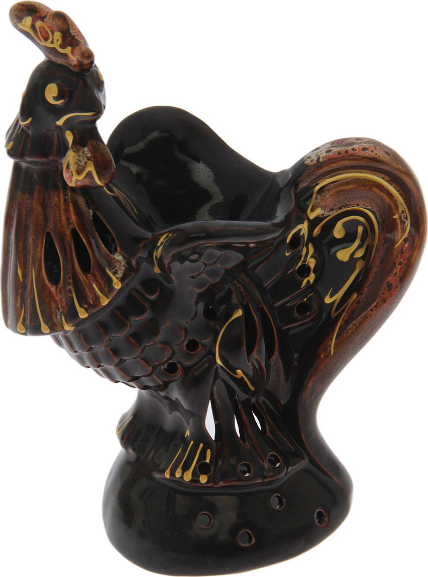 фото Аромалампа Керамика ручной работы Петух, 1600408, черный