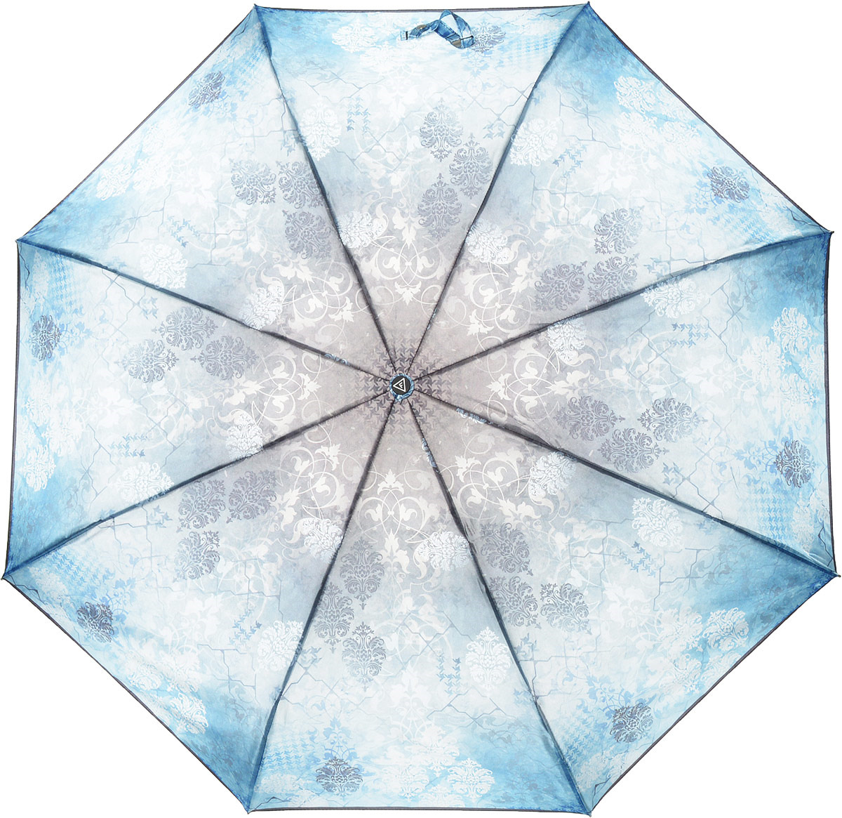 Зонт женский Fabretti, автомат, 3 сложения, цвет: голубой. S-18105-10