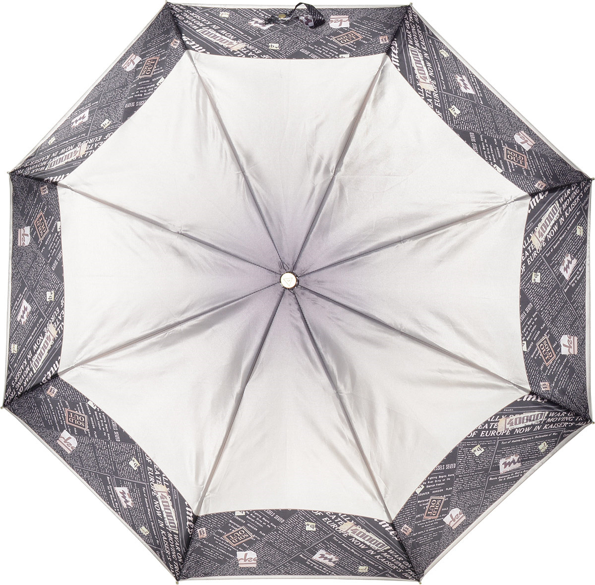 Зонт женский Fabretti, автомат, 3 сложения, цвет: серый. L-18115-5