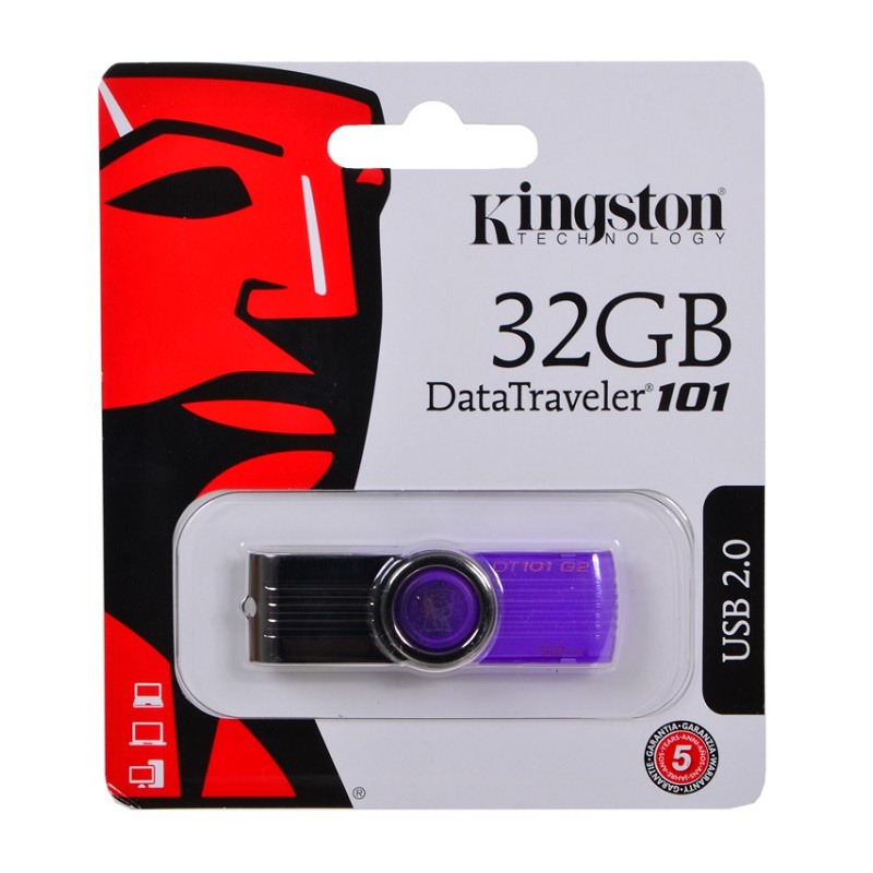 фото USB Флеш-накопитель Kingston USB 32GB DT101-G2, фиолетовый