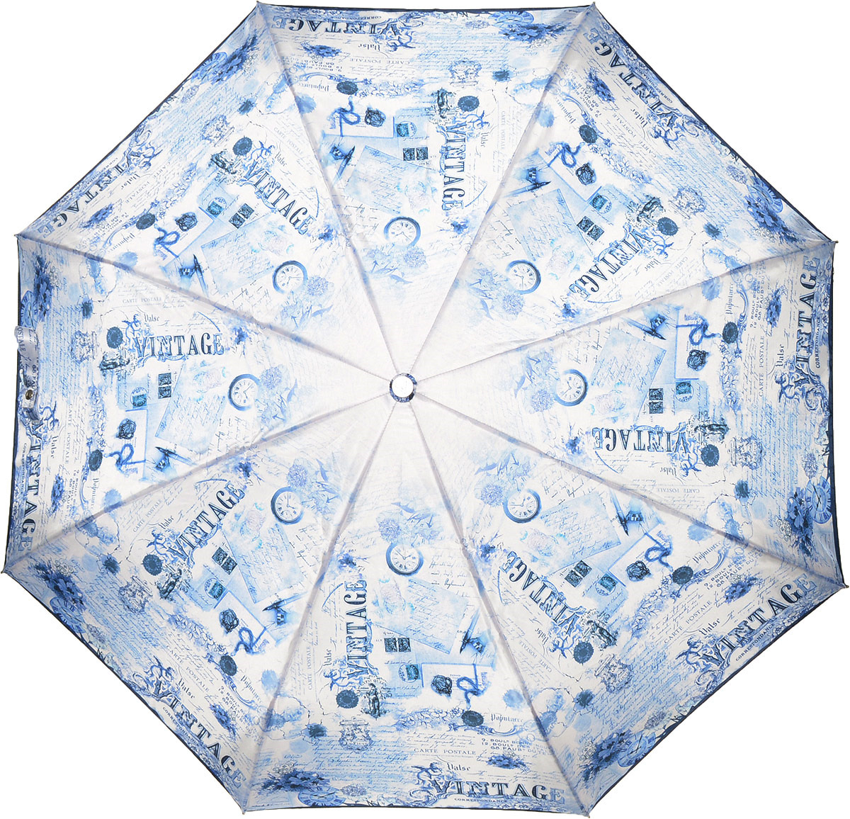 Зонт женский Fabretti, автомат, 3 сложения, цвет: голубой. L-18114-10