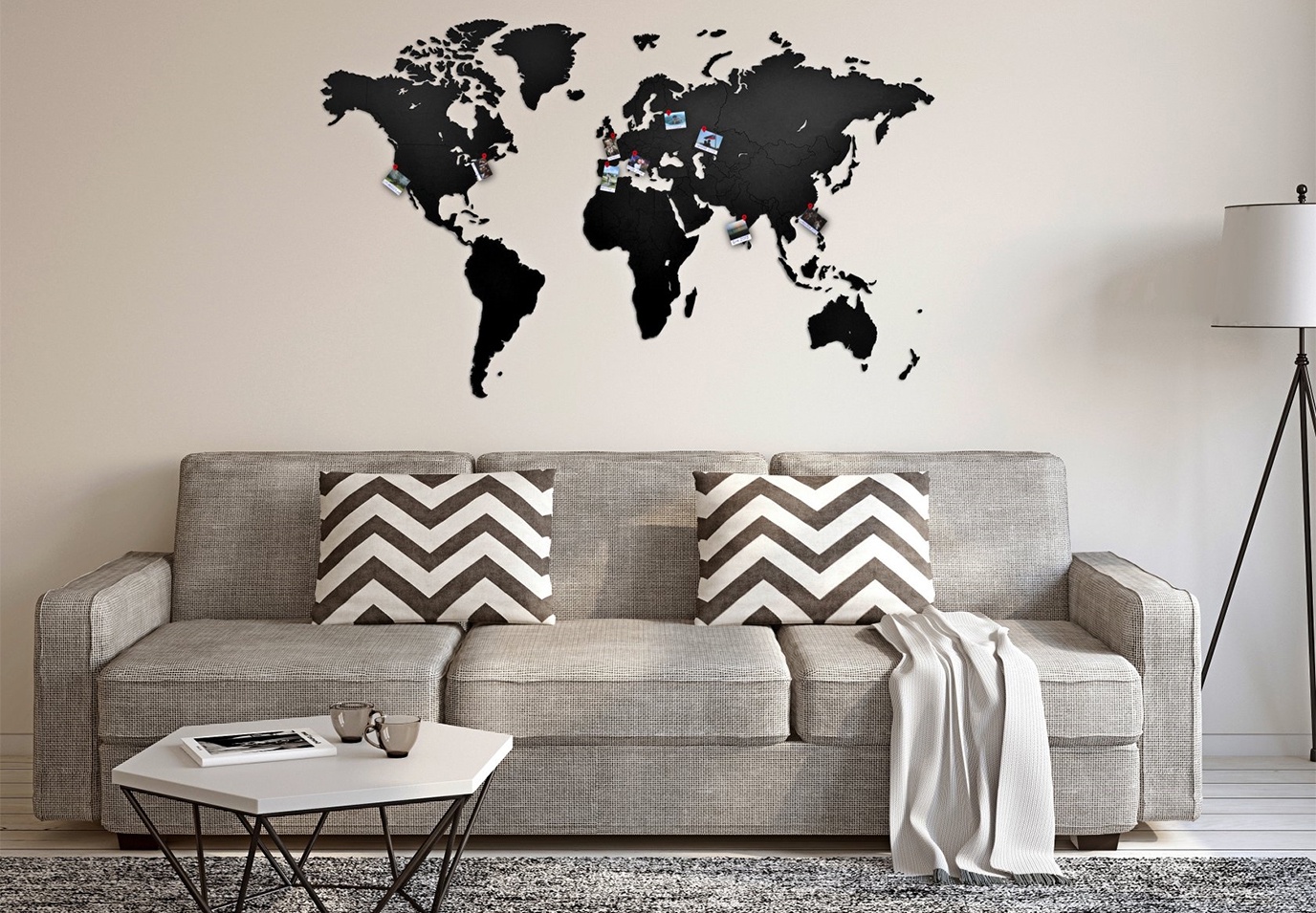 Wall decoration карта мира