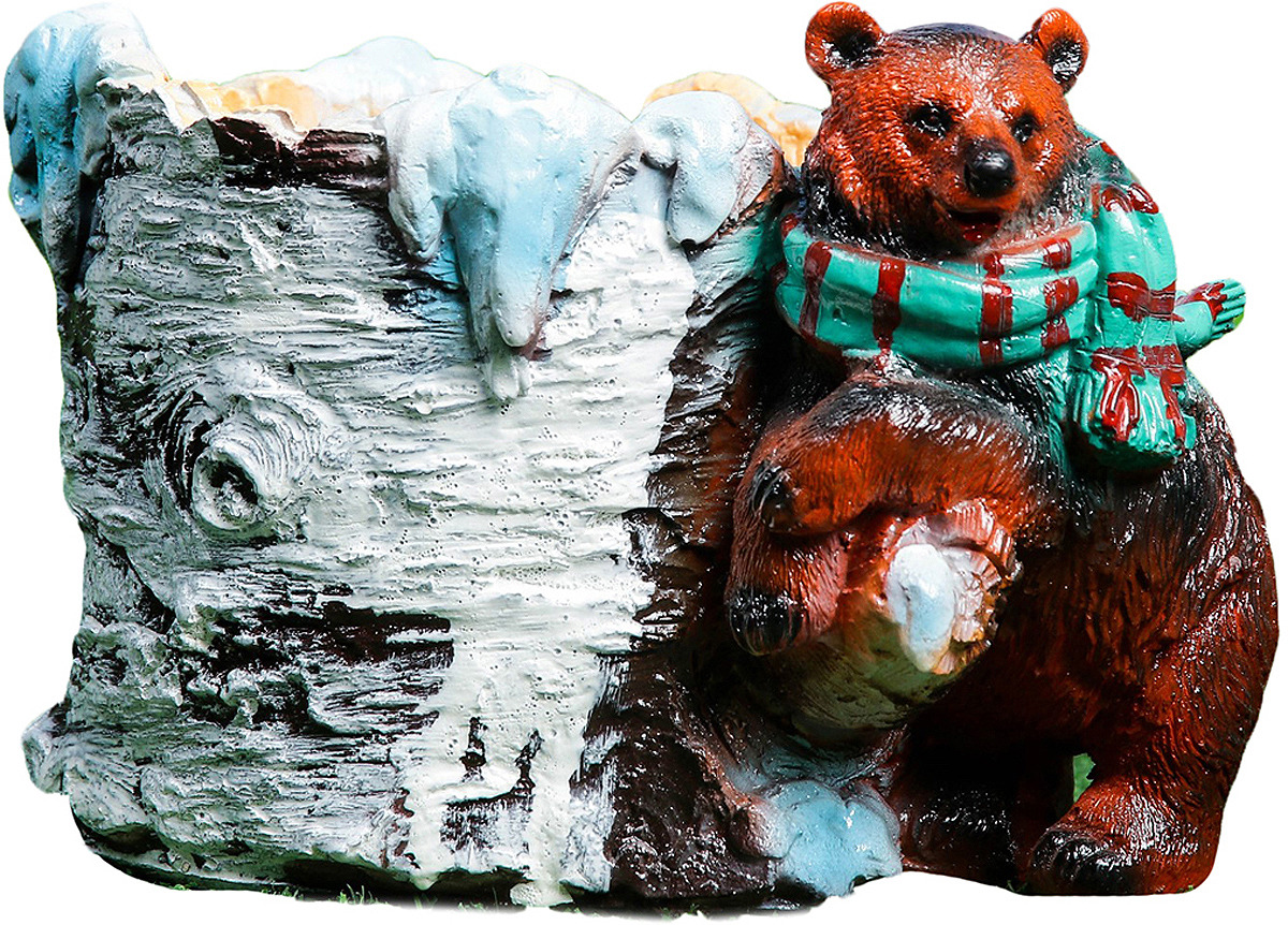 фото Кашпо Хорошие сувениры "Медведь с шарфом", 3889471