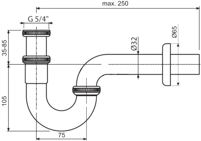 фото Сифон сливной Ideal Standard Трубчатый сифон