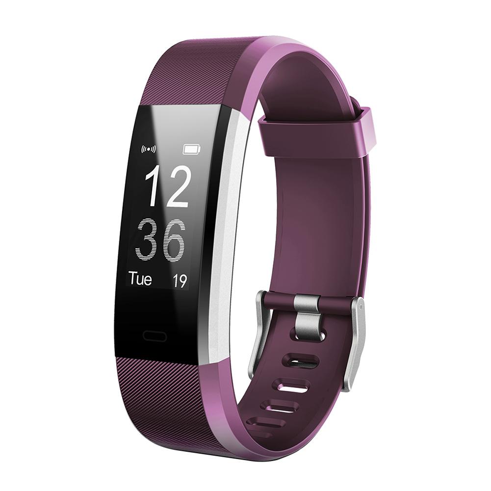 фото ID 115Plus HR Водонепроницаемый фитнес-трекер Smart Watch с с трекером (фиолетовый) Null