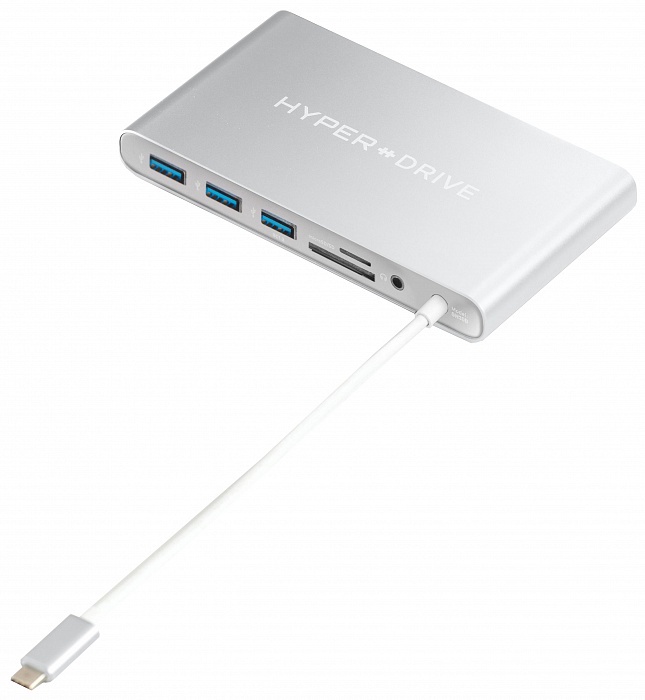 фото USB-концентратор HyperDrive Ultimate USB-C GN30B, серебристый