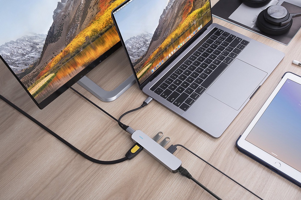 фото USB-концентратор HyperDrive Drive 6-in-1 USB-C, серебристый