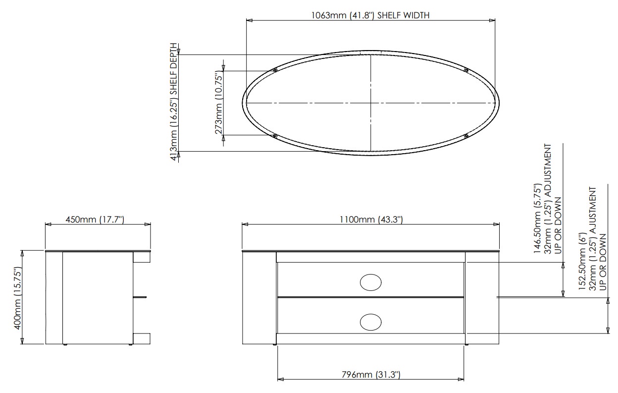 фото Стойка для ТВ AVF FS1100BUCB