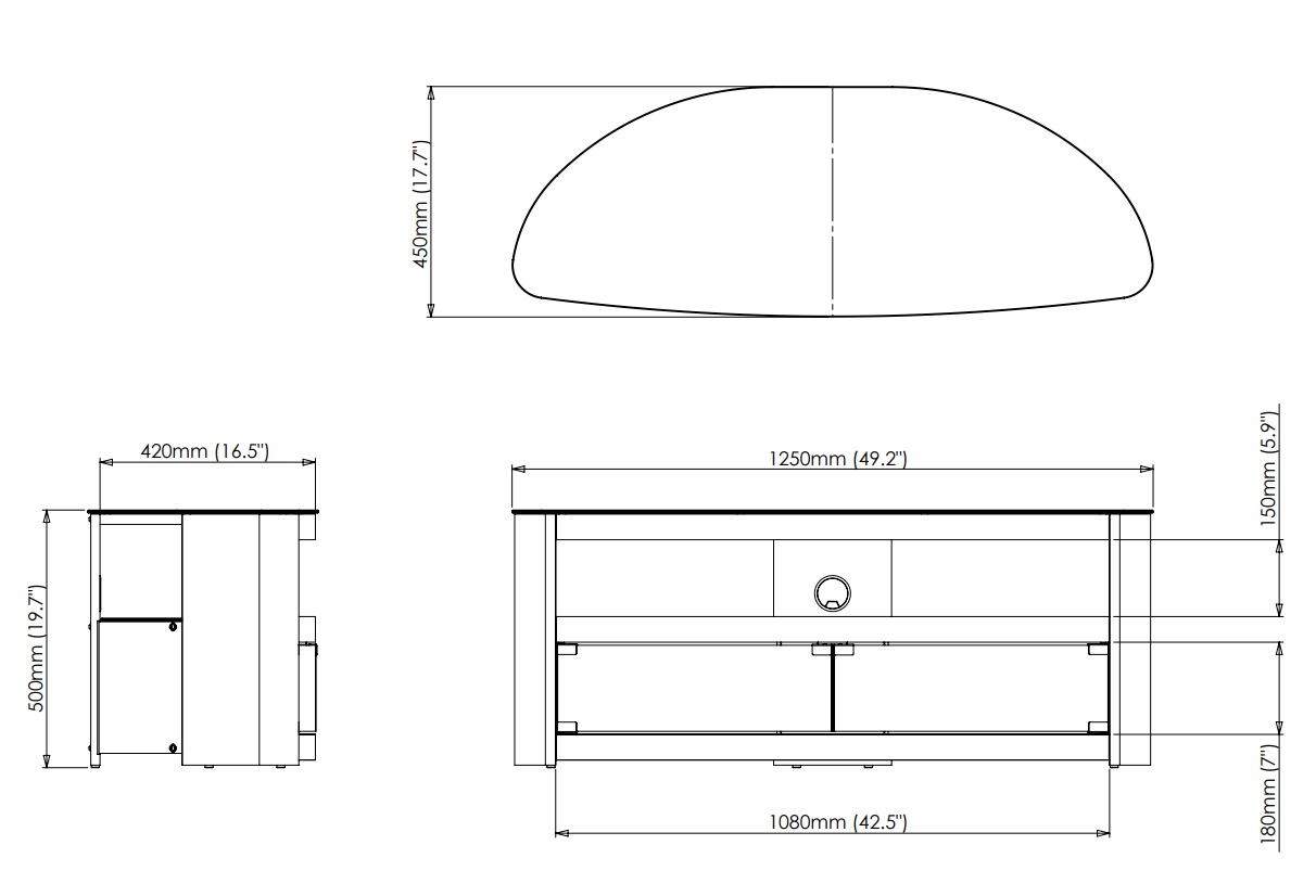 фото Стойка для ТВ AVF FS1250BURPB