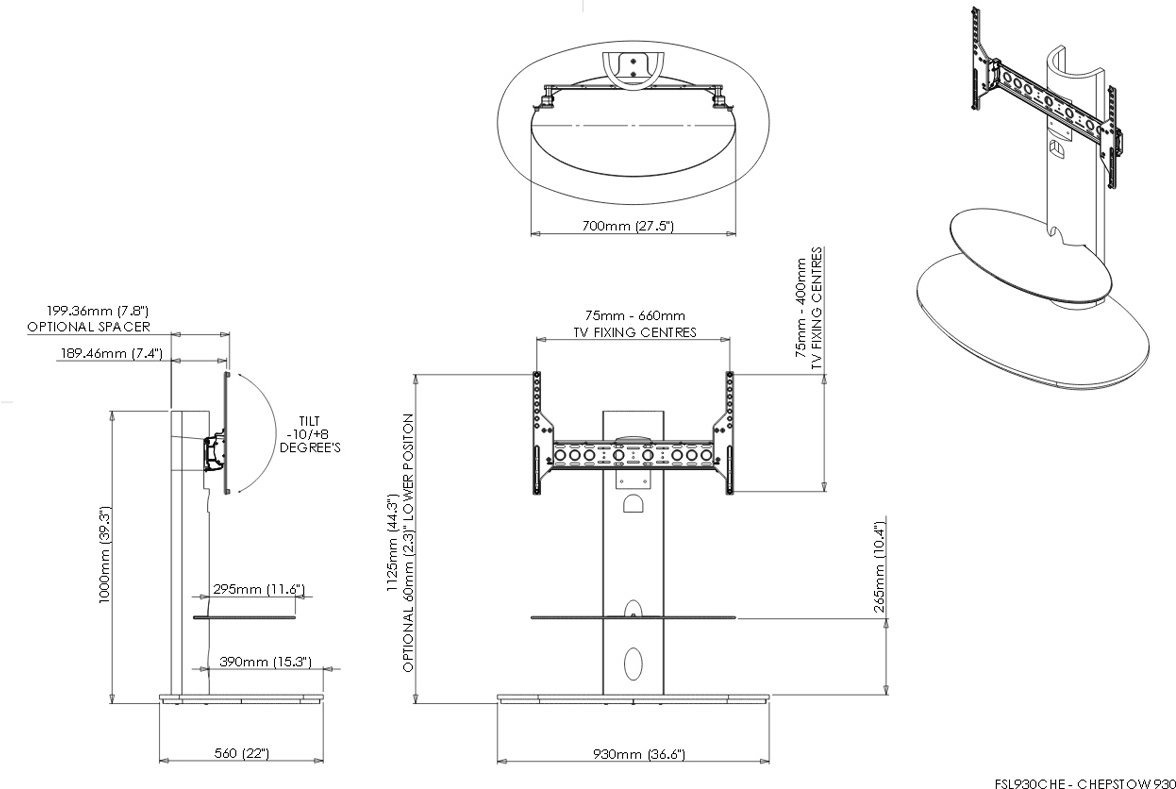 фото Стойка для ТВ AVF FSL930CHEB