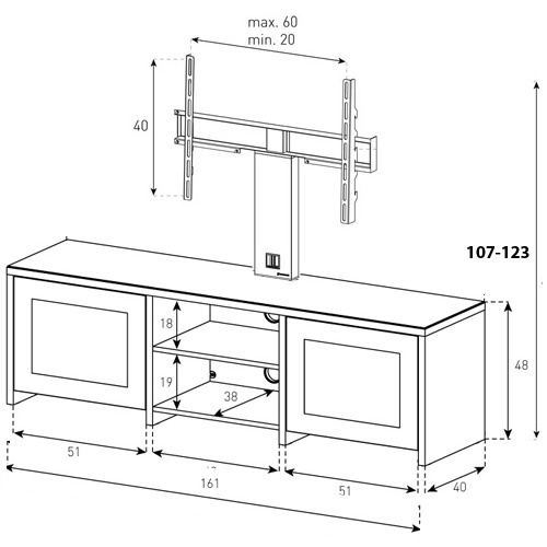 фото Стойка для ТВ Sonorous LB 2620 B-BLK