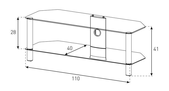 фото Стойка для ТВ Sonorous NEO 2110 C-SLV
