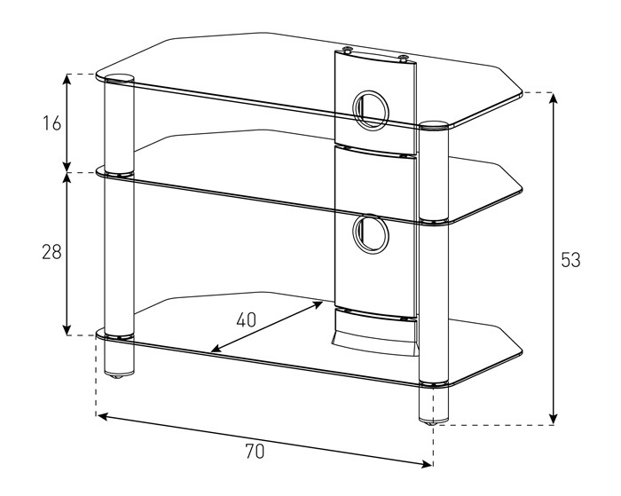 фото Стойка для ТВ Sonorous NEO 370 B-SLV