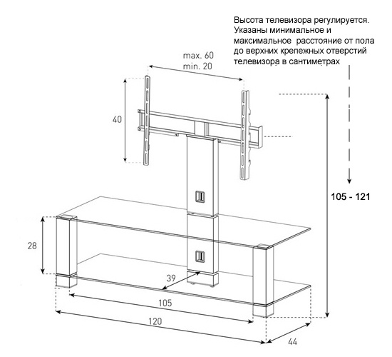 фото Стойка под ТВ Sonorous PL 2400 B-INX