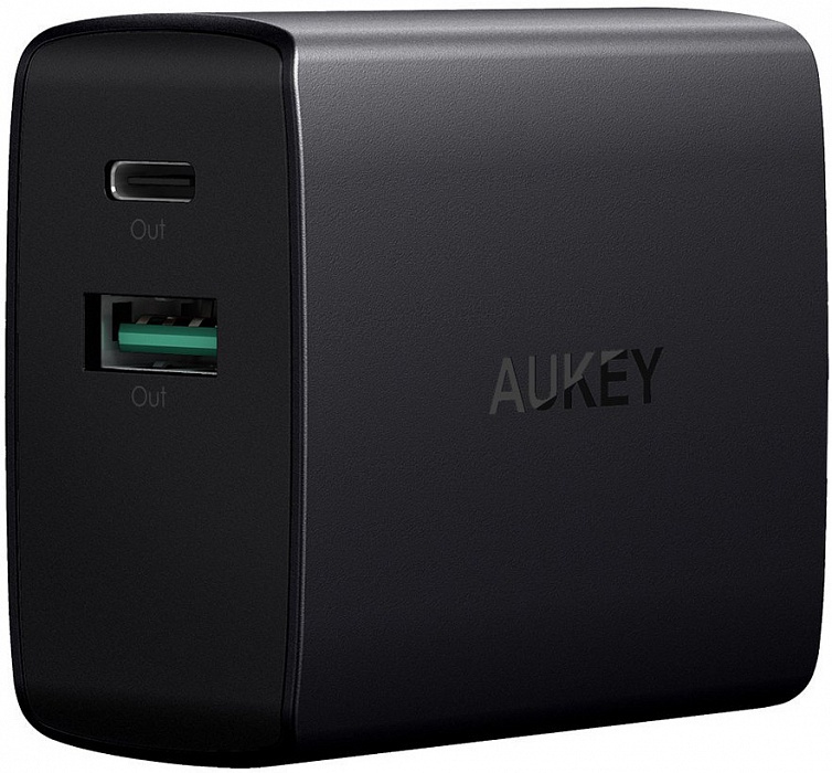 фото Зарядное устройство AUKEY Wall Charger Dual Port USB-A/C PA-Y9, черный