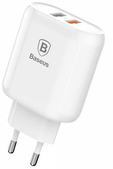 фото Зарядное устройство Baseus Bojure Series Dual-USB, белый