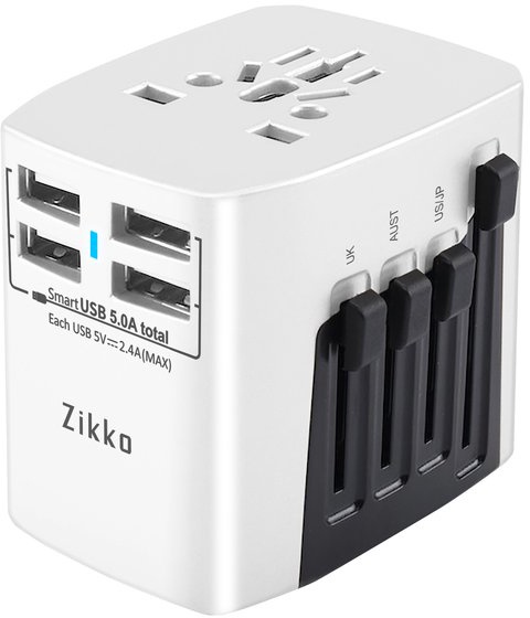 фото Зарядное устройство Zikko Worldwide Travel Adaptor BST631 4 USB, белый