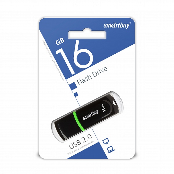 фото USB Флеш-накопитель Smart Buy USB  16GB  Paean, черный Smartbuy