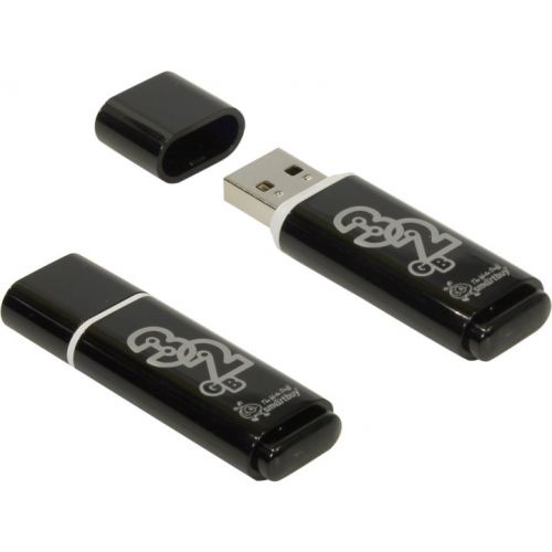 фото USB Флеш-накопитель Smart Buy USB 32GB Glossy, черный Smartbuy