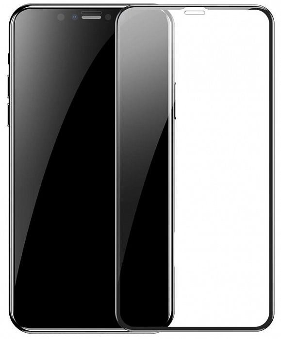 фото Защитное стекло Baseus Full Coverage Curved Tempered Glass Protector для iPhone XR , черный