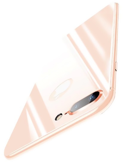 фото Защитное стекло Baseus 4D Tempered Back Glass  для задней панели iPhone 8 Plus , золотой