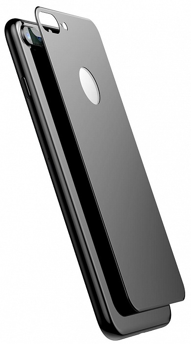 фото Защитное стекло Baseus 3D Silk-Screen Back Glass Film для задней панели iPhone 7/8 Plus, черный
