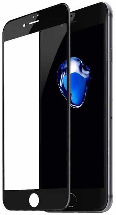 фото Защитное стекло Baseus Silk-screen Tempered Glass Film  для iPhone 8, черный