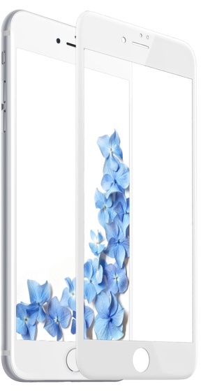 фото Защитное стекло Baseus Silk-screen Tempered Glass Film для iPhone 8, белый