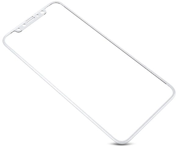 фото Защитное стекло Baseus Silk Screen Tempered Glass Film для iPhone X , белый