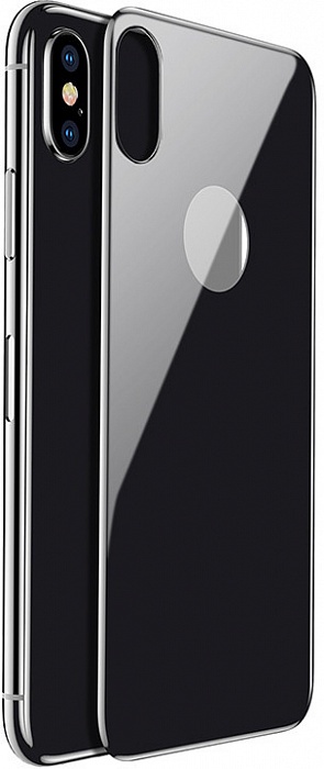фото Защитное стекло Baseus 4D Tempered Back Glass  для задней панели iPhone X , серый