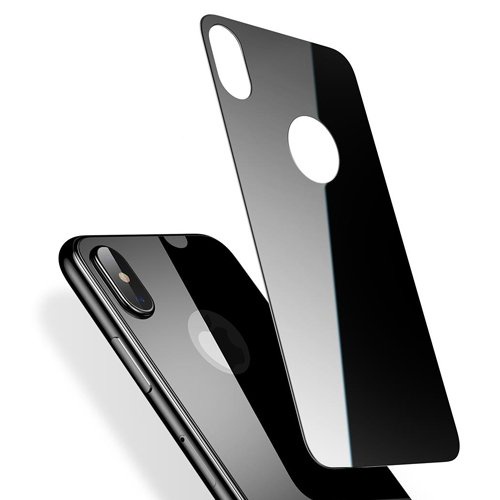 фото Защитное стекло Baseus Silk-screen Glass 0.3mm  для задней панели Apple iPhone X, черный